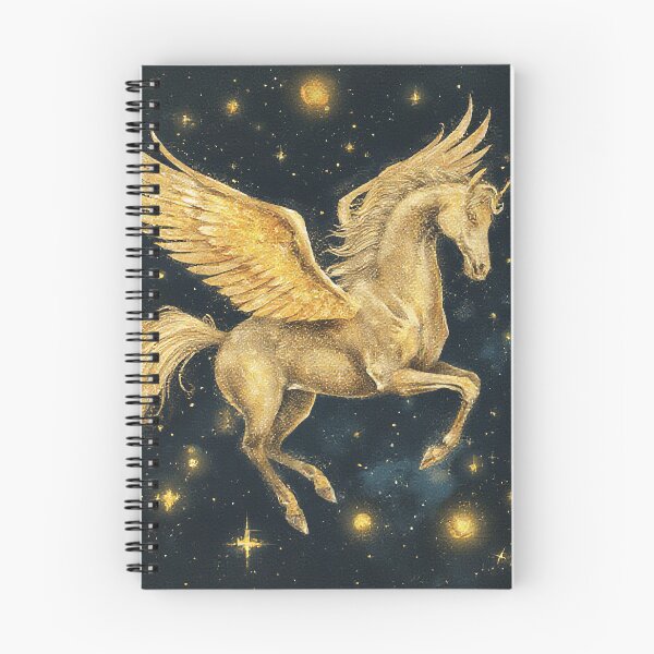 Item preview, Celestial Golden Pegasus Constellation Art designed and sold by StudioForge.