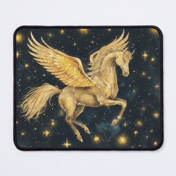 Item preview, Celestial Golden Pegasus Constellation Art designed and sold by StudioForge.