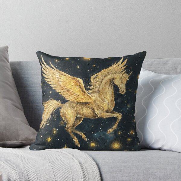 Item preview, Celestial Golden Pegasus Constellation Art designed and sold by StudioForge.