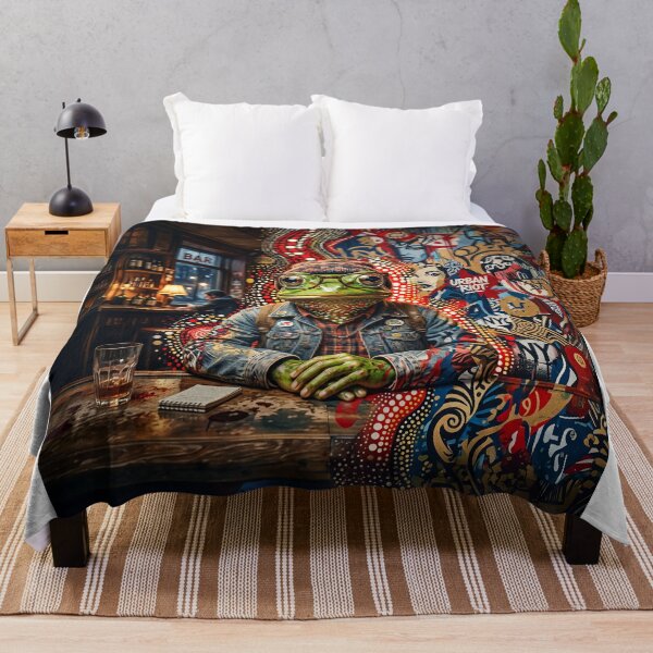 Item preview, Urban Hipster Frog Art designed and sold by Home Decor Art.
