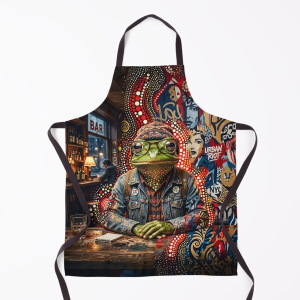 Item preview, Urban Hipster Frog Art designed and sold by Home Decor Art.