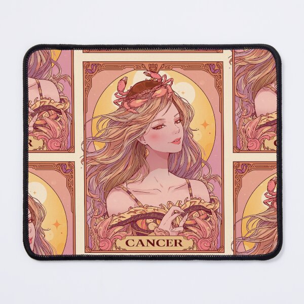 Item preview, Cancer Zodiac Goddess Art | Cancer Energy Celestial Astrology Illustration | Pastel Anime Fantasy Girl | Crab Zodiac Sign | Art Nouveau Horoscope Wall Art | Cancer Birthday Gift designed and sold by RSDigitalPrintDesign.