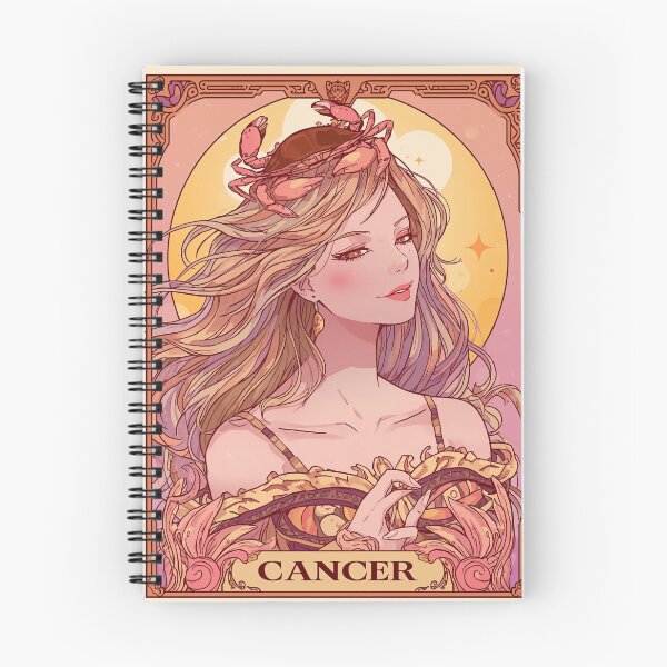 Item preview, Cancer Zodiac Goddess Art | Cancer Energy Celestial Astrology Illustration | Pastel Anime Fantasy Girl | Crab Zodiac Sign | Art Nouveau Horoscope Wall Art | Cancer Birthday Gift designed and sold by RSDigitalPrintDesign.