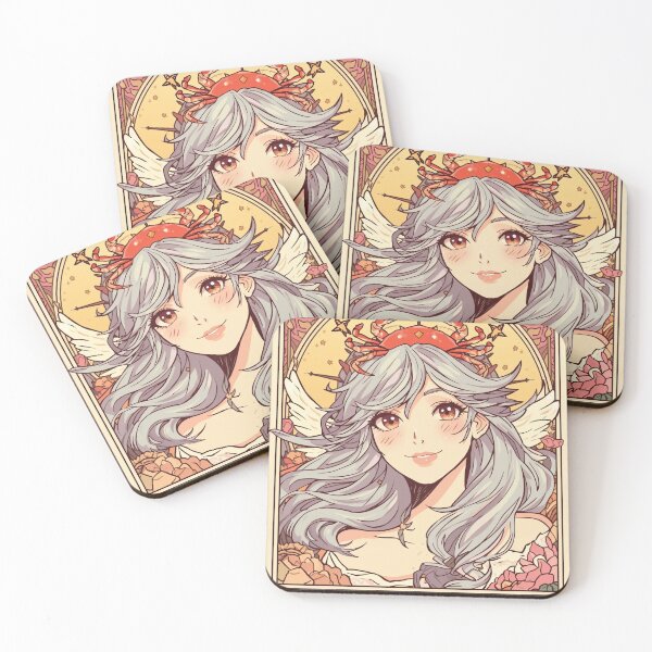 Item preview, Cancer Zodiac Goddess Art | Cancer Energy Celestial Astrology Illustration | Pastel Anime Fantasy Girl | Crab Zodiac Sign | Art Nouveau Horoscope Wall Art | Cancer Birthday Gift designed and sold by RSDigitalPrintDesign.