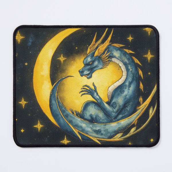 Item preview, Celestial Crescent Moon Dragon Tarot Art designed and sold by StudioForge.