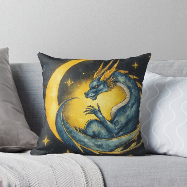Item preview,  Celestial Crescent Moon Dragon Tarot Art designed and sold by StudioForge.