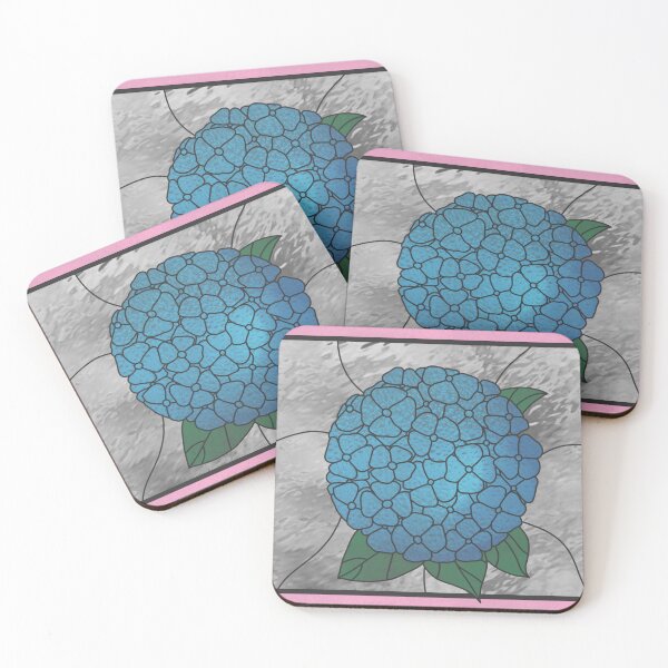 Item preview, Framed stained glass hydrangea designed and sold by DesignsbyElyse.