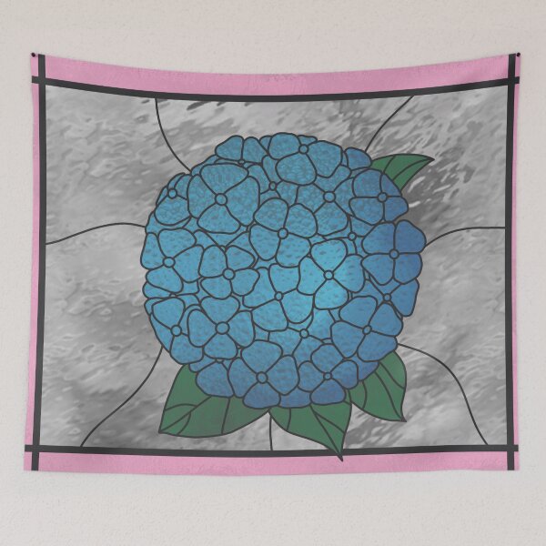 Item preview, Framed stained glass hydrangea designed and sold by DesignsbyElyse.