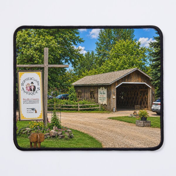 Item preview, Spade Farm Covered Bridge in July designed and sold by gotucoveredart.