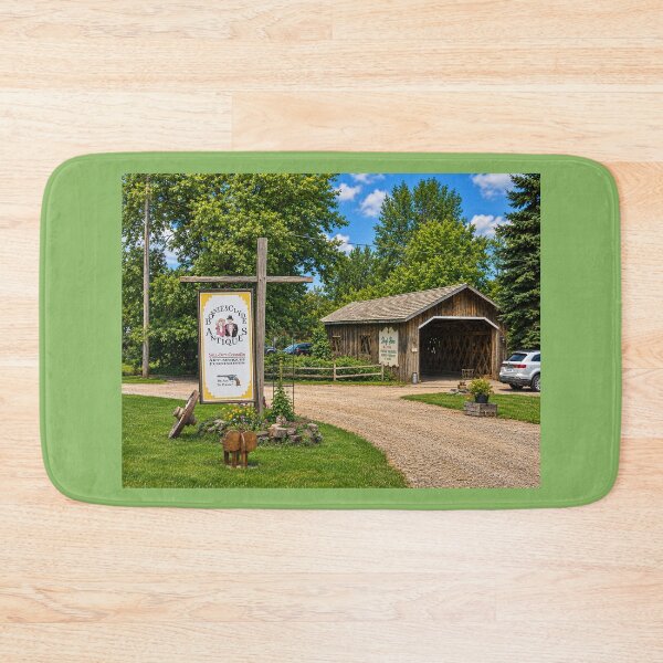 Item preview, Spade Farm Covered Bridge in July designed and sold by gotucoveredart.