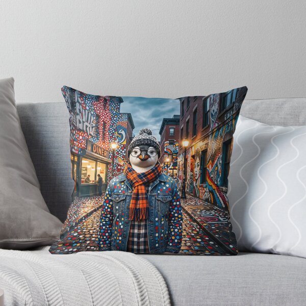 Item preview, Hipster Urban Penguin Art designed and sold by Home Decor Art.