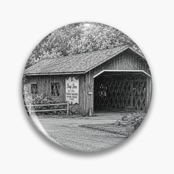 Item preview, Spade Farm Covered Bridge graphene sketch designed and sold by gotucoveredart.