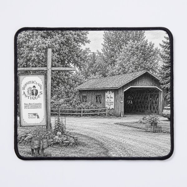 Item preview, Spade Farm Covered Bridge graphene sketch designed and sold by gotucoveredart.