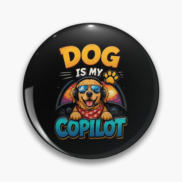 Item preview, Dog Is My Copilot Aviation Golden Retriever designed and sold by SoyLamderma.