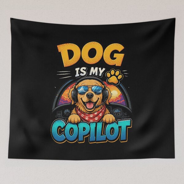 Item preview, Dog Is My Copilot Aviation Golden Retriever designed and sold by SoyLamderma.