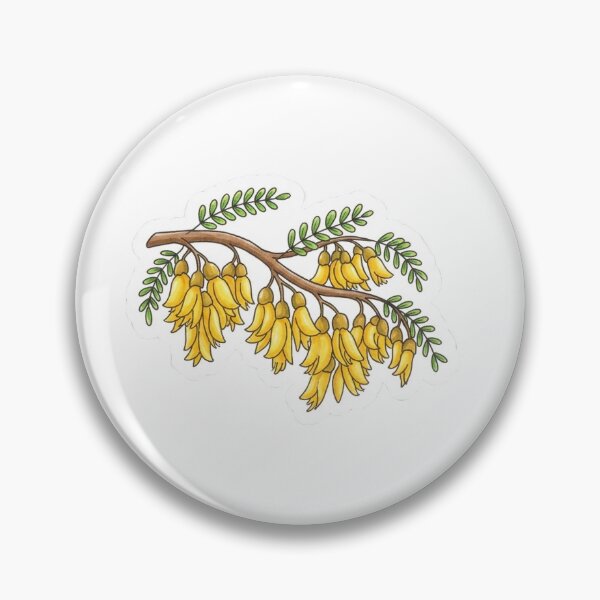 Item preview, Kōwhai Flower Sticker designed and sold by ToiKiri.