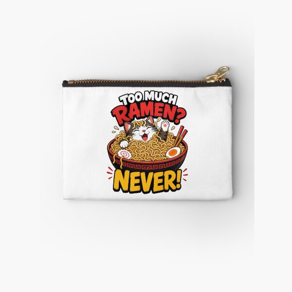 Aperçu de l'œuvre Chat mangeant des ramen | Chat submergé par les ramen | Trop de ramen, c'est trop | T-shirt humoristique sur la nourriture créée et vendue par Uglyandcute.