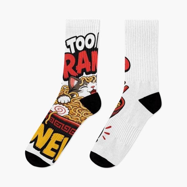 Item preview, cat eating ramen Overwhelmed Ramen Cat | Too Much Ramen Never | Food Humor T-Shirt designed and sold by Uglyandcute.