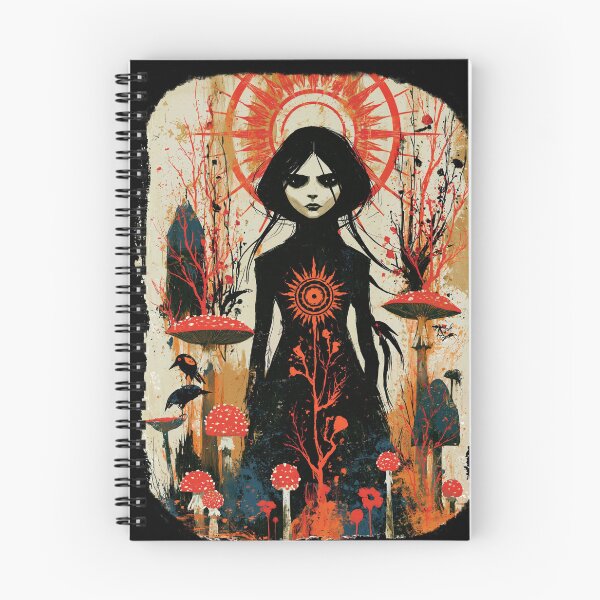Item preview, The Old Rites: Forest Goddess Among Red Toadstools Folk Horror Art designed and sold by The Wild Kingdom.