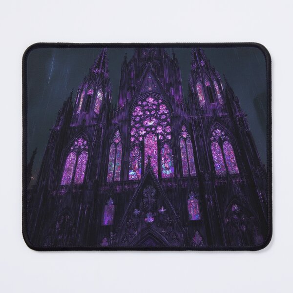 Item preview, Cyberpunk Neo Gothic Cathedral Neon Art designed and sold by StudioForge.