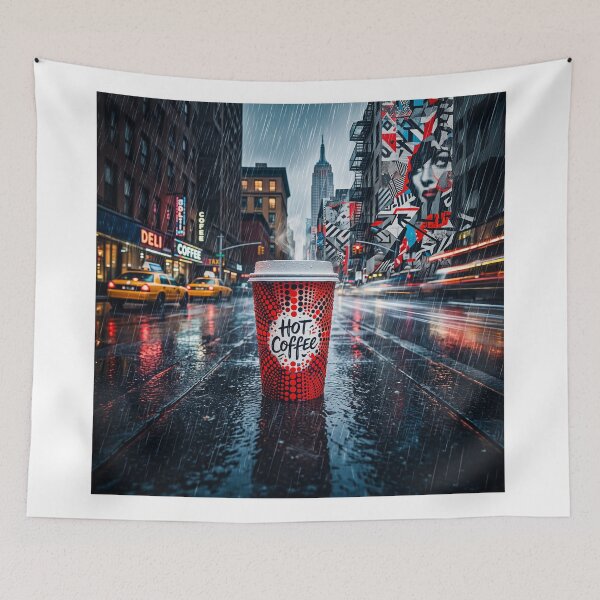Item preview, Hot Coffee To Go Pop Art designed and sold by Home Decor Art.