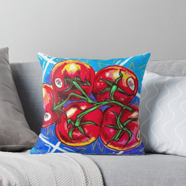 Item preview, Retro Block Print Tomato Garden designed and sold by VerdantVerseR.