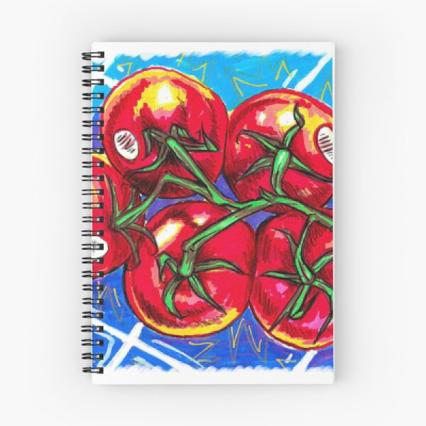 Item preview, Retro Block Print Tomato Garden designed and sold by VerdantVerseR.