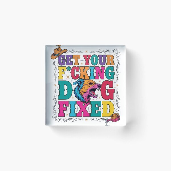 Item preview, Get Your Dog Fixed Retro Cowpoke Animal Welfare designed and sold by SoyLamderma.