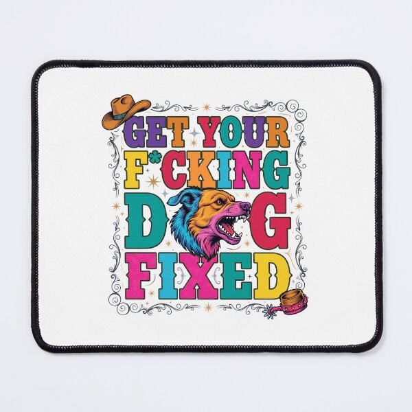 Item preview, Get Your Dog Fixed Retro Cowpoke Animal Welfare designed and sold by SoyLamderma.