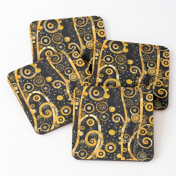 Item preview, Gustav Klimt-Style Golden And Black Abstract Designs designed and sold by DEC02.