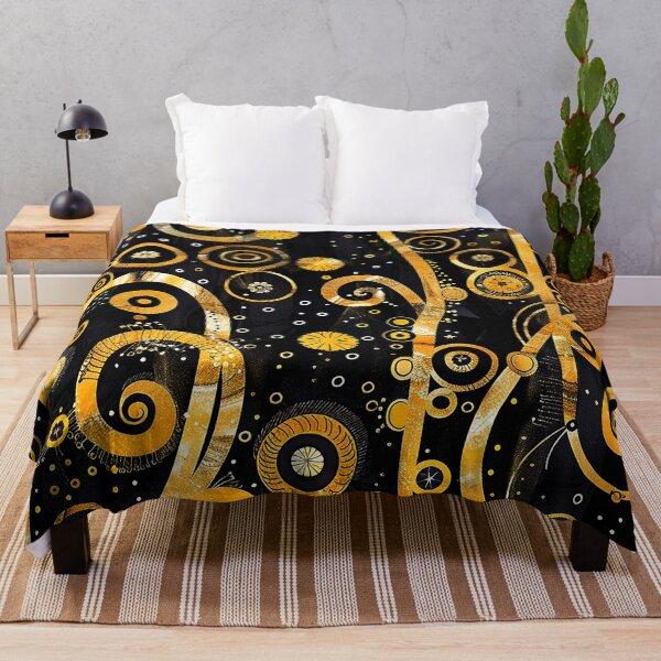 Item preview, Gustav Klimt-Style Golden And Black Abstract Designs designed and sold by DEC02.