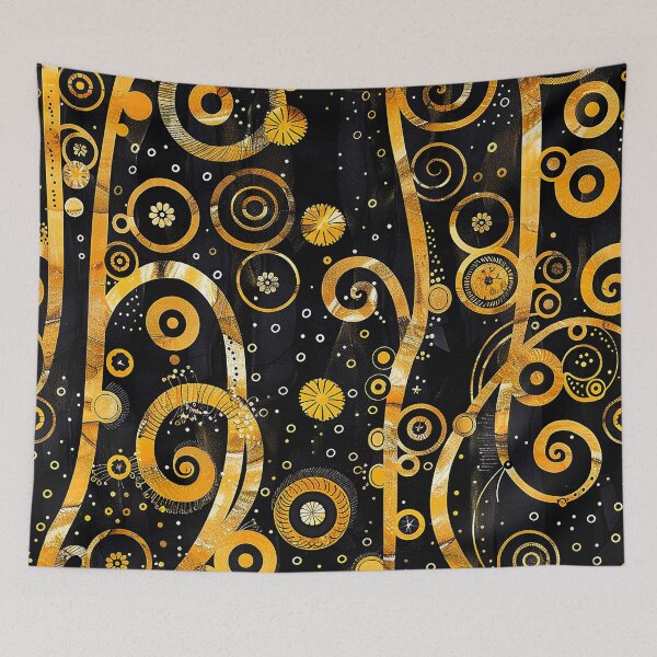 Item preview, Gustav Klimt-Style Golden And Black Abstract Designs designed and sold by DEC02.