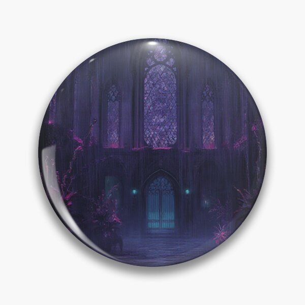 Item preview, Cyberpunk Cybernetic Castle Courtyard Art designed and sold by StudioForge.