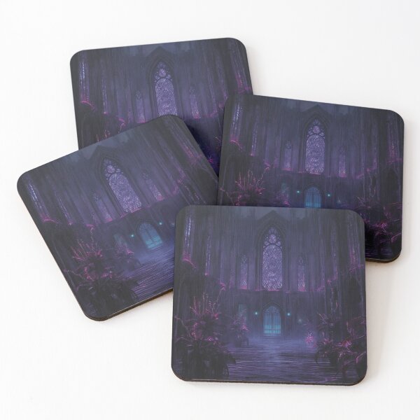 Item preview, Cyberpunk Cybernetic Castle Courtyard Art designed and sold by StudioForge.