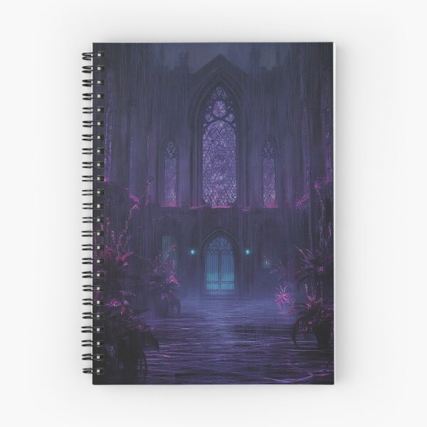 Item preview, Cyberpunk Cybernetic Castle Courtyard Art designed and sold by StudioForge.