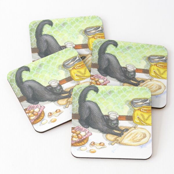 Item preview, Playful Yoga Mat Kitten Illustration designed and sold by VerdantVerseR.
