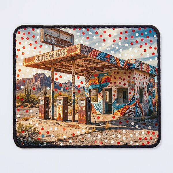Item preview, Deserted Pop Art Gas Station designed and sold by Home Decor Art.