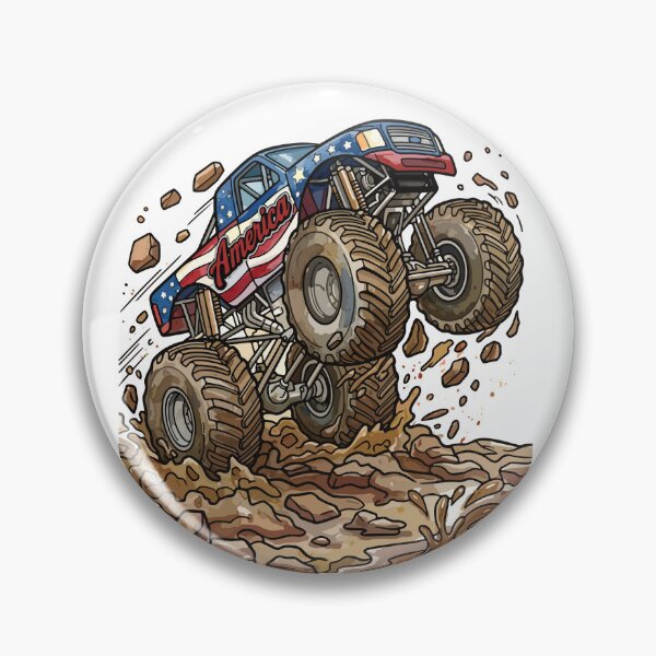 Item preview, America Monster Truck Mud Wheelie designed and sold by jlStopMedia.