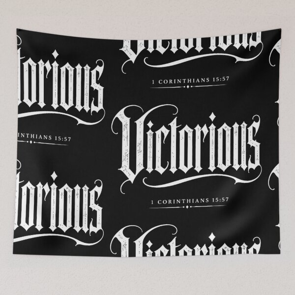 Item preview, Victorious Christian Gothic Typography Streetwear Design designed and sold by wpshinobi.