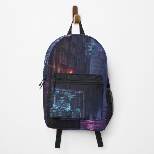 Item preview, Cyberpunk Cyber Library Neon Noir Art designed and sold by StudioForge.