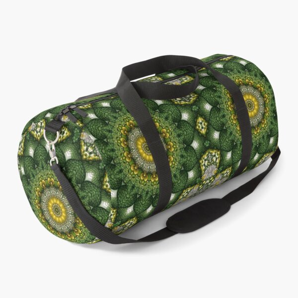 Item preview, Emerald Sunflower Mandala | Green Gold Kaleidoscope Sacred Geometry Pattern designed and sold by The Hand That Listens.