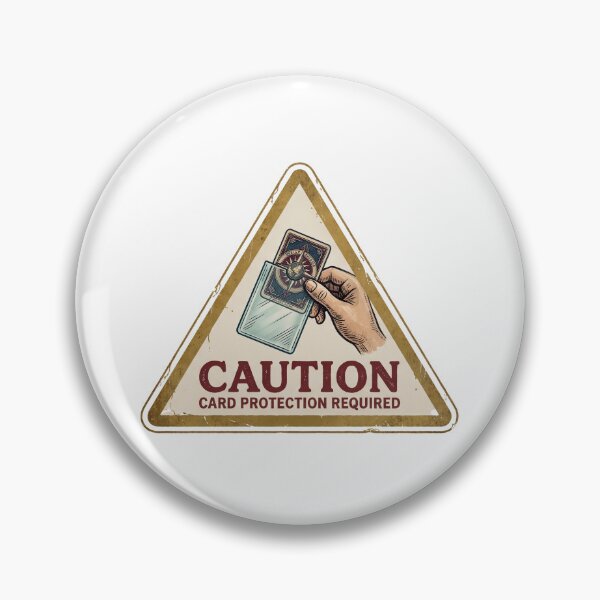Item preview, Vintage Warning Sign Card Sleeve Sticker - Card Protection Required designed and sold by Ink & Void Co..