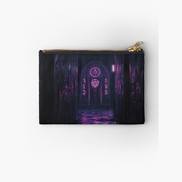 Item preview, Cyberpunk Vampire Sanctuary Neon Alleyway Art designed and sold by StudioForge.