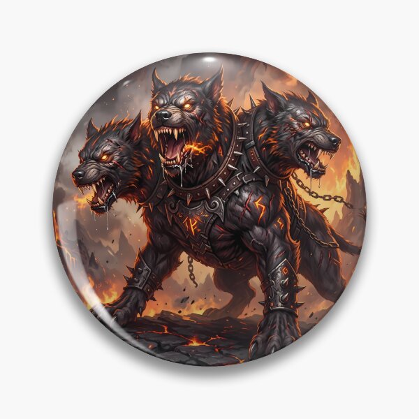Item preview, Cerberus Three Headed Hellhound Gates Of Hades designed and sold by ART ATTACK ZONE.