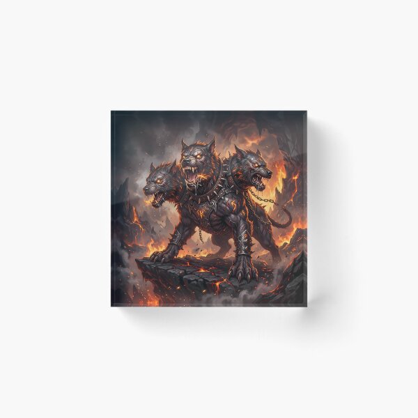 Item preview, Cerberus Three Headed Hellhound Gates Of Hades designed and sold by ART ATTACK ZONE.