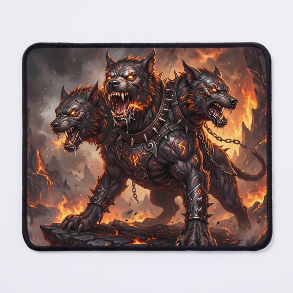 Item preview, Cerberus Three Headed Hellhound Gates Of Hades designed and sold by ART ATTACK ZONE.