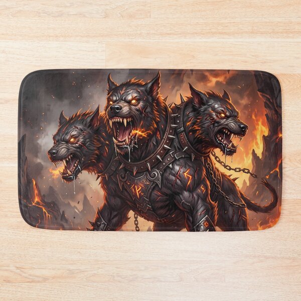 Item preview, Cerberus Three Headed Hellhound Gates Of Hades designed and sold by ART ATTACK ZONE.