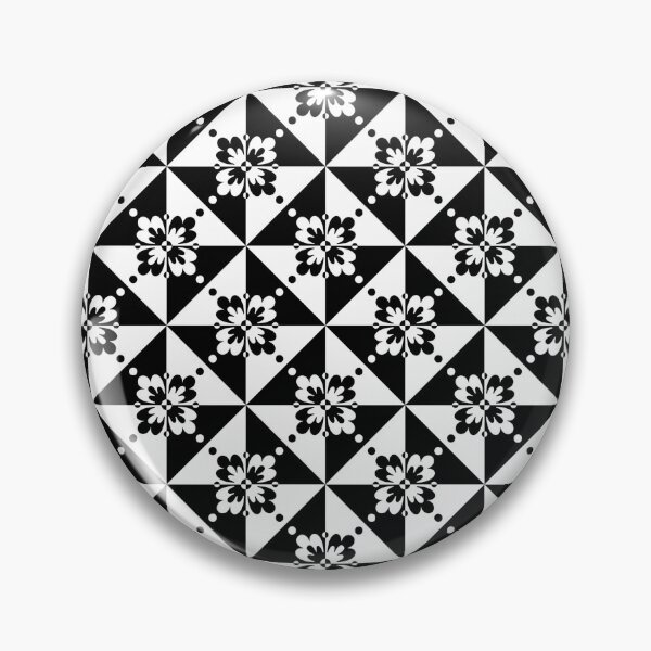 Item preview, Regal Black and White Alternating Floral Bowtie Diamonds designed and sold by Here's To Endless Possibilities.