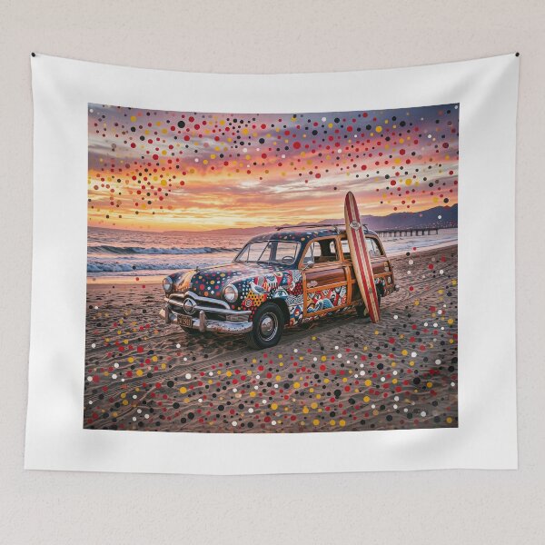 Item preview, Pop Art Surfers Beach Station Wagon designed and sold by Home Decor Art.