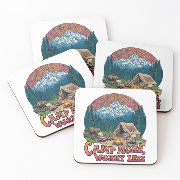 Item preview, Camp More Worry Less camping  designed and sold by bloomrocketz.